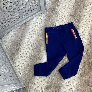 Janie and Jack navy joggers girls size 3T preppy rainbow loungewear girlhoodcore